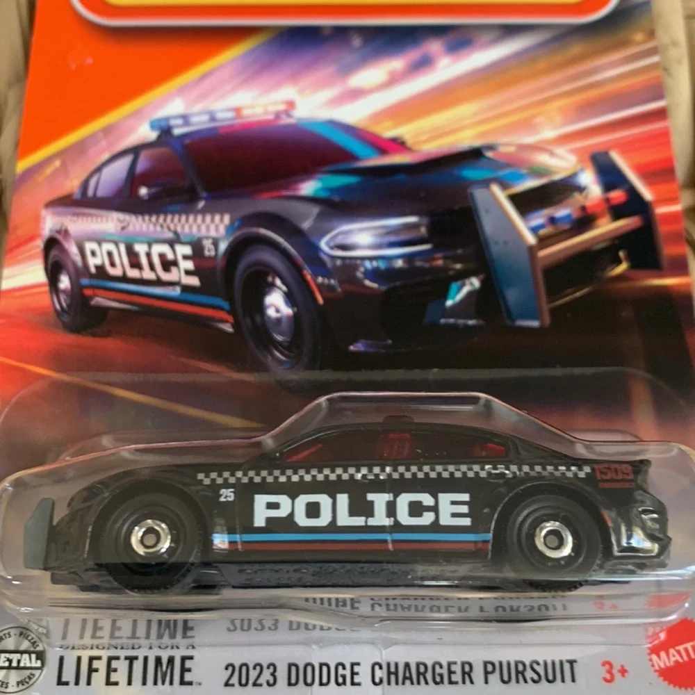 2023 Dodge Charger Pursuit Police Black Cop Car Matchbox Diecast MB1509 New 2025